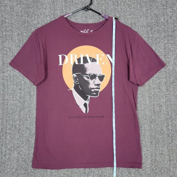 Malcolm X T-Shirt Mens Large Purple Driven Civil Rights Leader Short Sleeve Tee - Picture 3 of 8